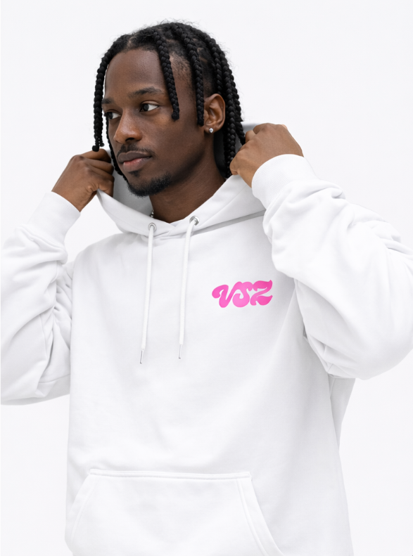 White winter hoodie